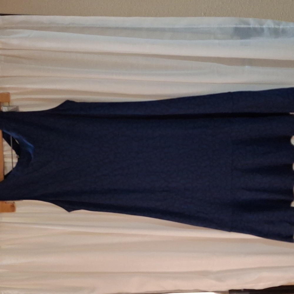 Tommy Bahama Blue/Black Cheetah Print Dress Sz Small
